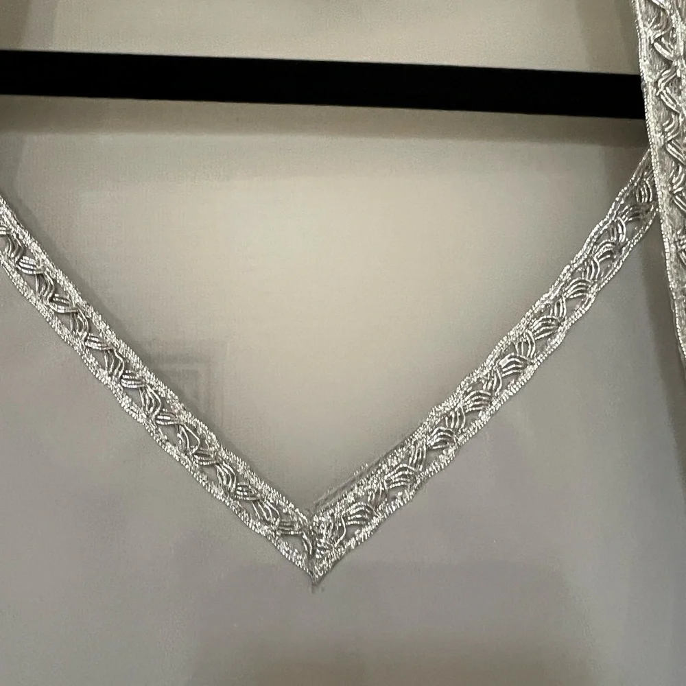 SLNY Silver Layered Wedding Dress - Picture 2 of 13